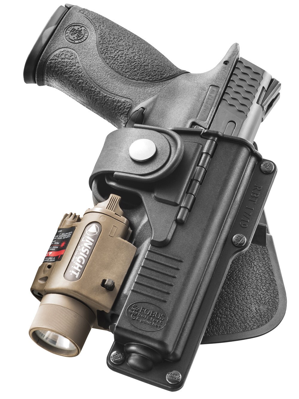 Fobus tactical light laser holster w safety strap for glock 19, 23, 32