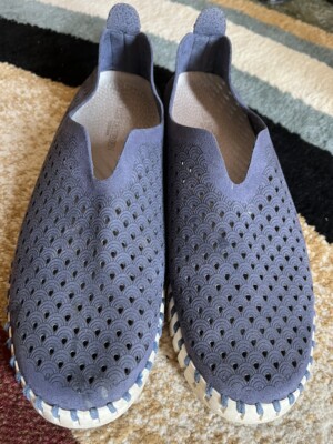ILSE OF JACOBSEN Tulip Perforated Slip On Shoes Flat Loafers Sneakers NavyBlue40