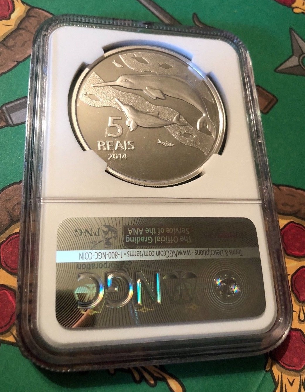 2014 Brazil Rio Olympics Cycling Silver 5 Reais Coin (NGC Proof 69 Ultra Cameo)