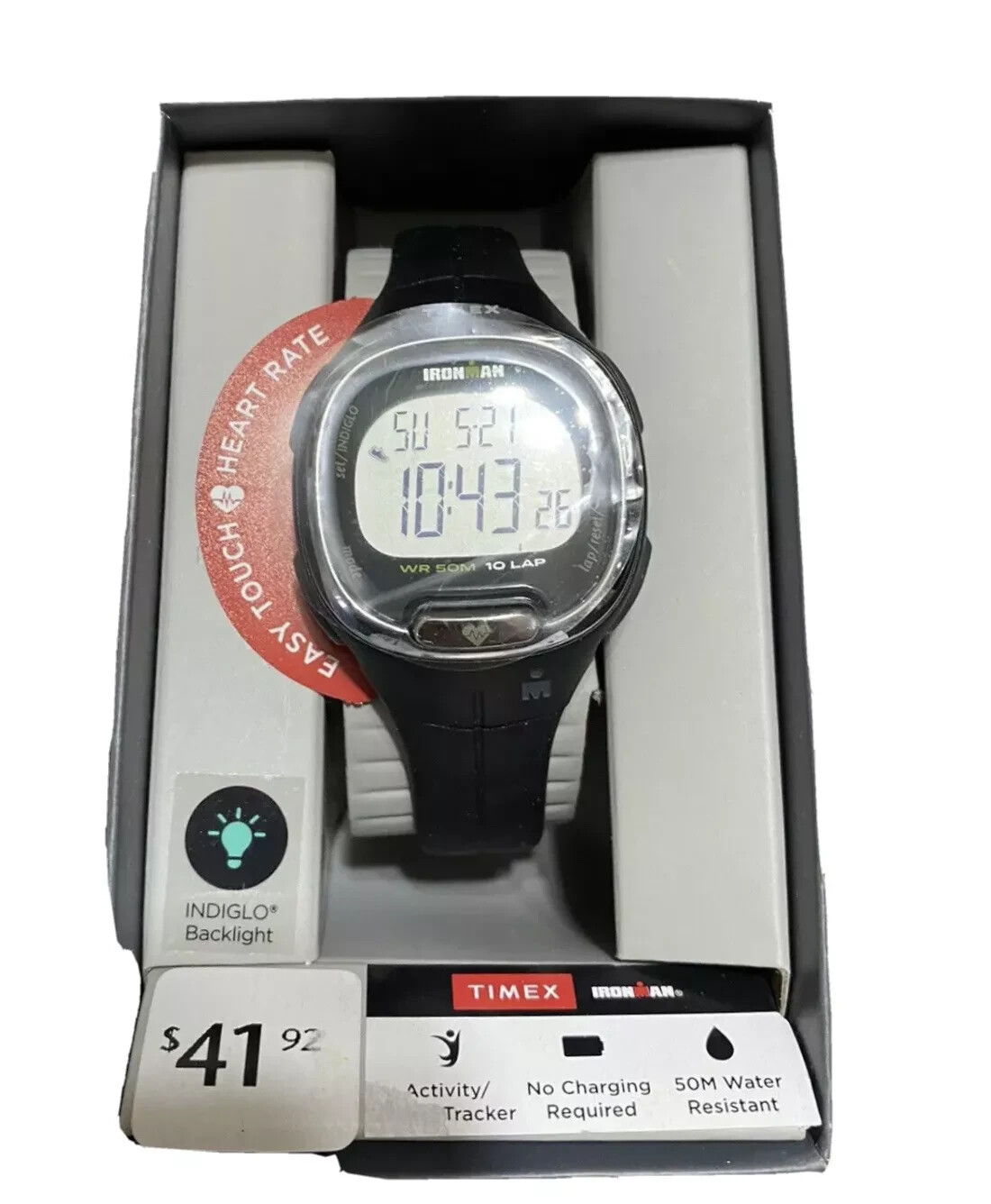Pre-owned Timex Ironman Tw5m40500 Activity Sleep Tracker Wr 50m Indiglo Backlight Womens