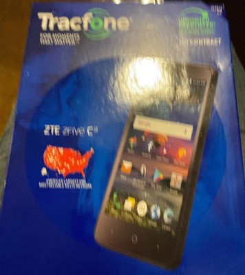 New Tracfone ZTE Zfive C 4G LTE 16GB Prepaid Smartphone Best Sell Fast Free Ship