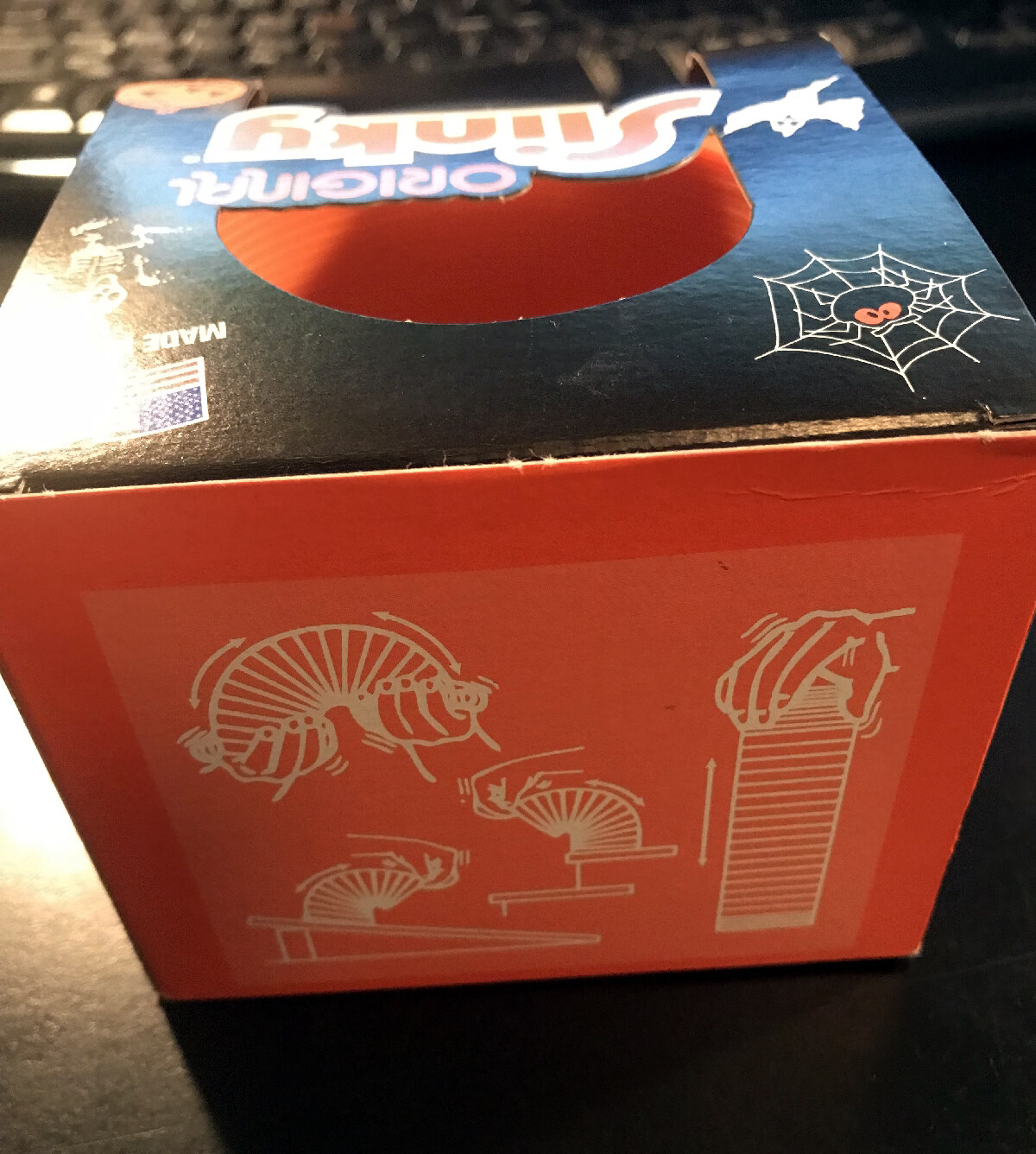 Original Halloween Orange Plastic Slinky 2010 NEW IN BOX Rare FUN Toy Spooky!