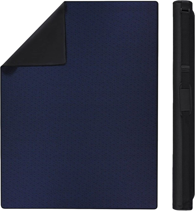 Board Game Table Mahjong Neoprene Mat Card Table Cover for Gaming Table Top Blue