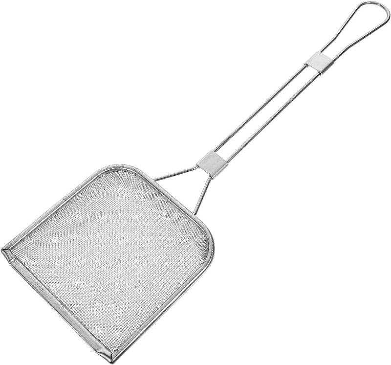 17 Inch Stainless Steel Skimmer Spoon Fine Mesh Oil Ladle