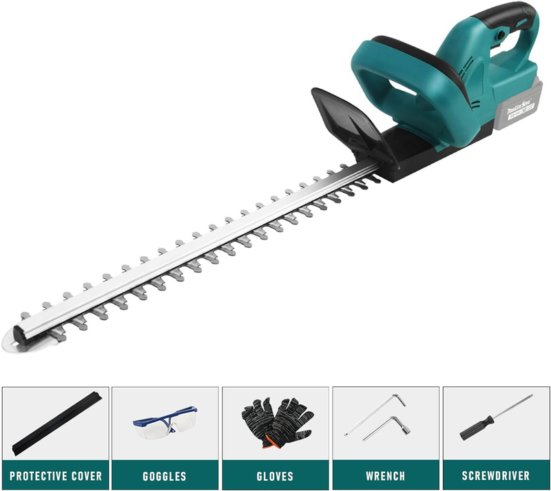 Cordless Hedge Trimmer Compatible with Makita 18V Battery | 21 Inch Steel Blade,