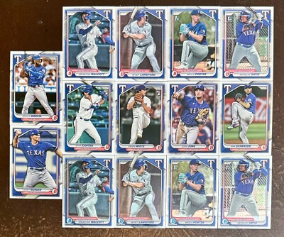 2024 Bowman Texas Rangers Team Set X 14 - Chrome + Paper - CARTER, LANGFORD  
