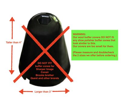 Medium Dual 100% Lambs Wool Buffer Covers Fit 2.5"Dia x 3.5"High - TruePower