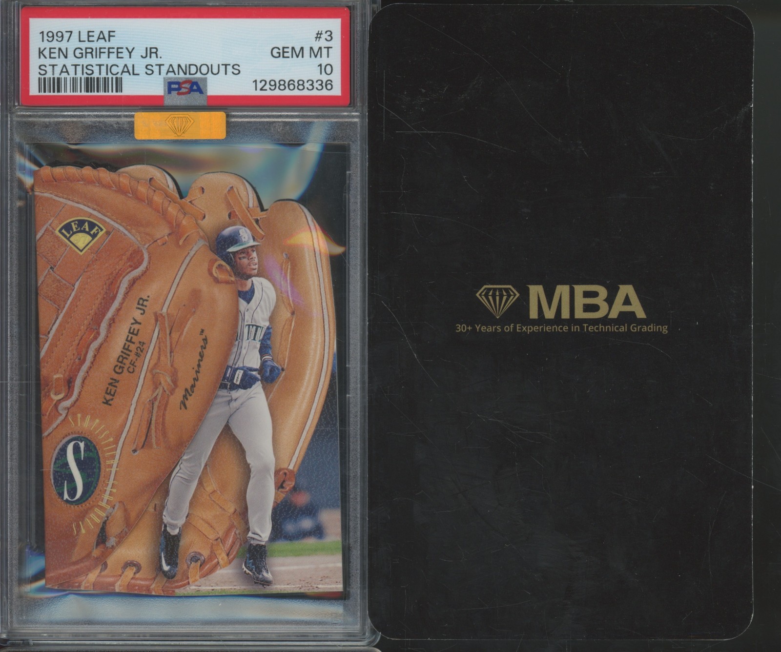 1997 Leaf Statistical Standouts 3 Ken Griffey Jr MBA Gold Top 5% Gem Mint PSA 10