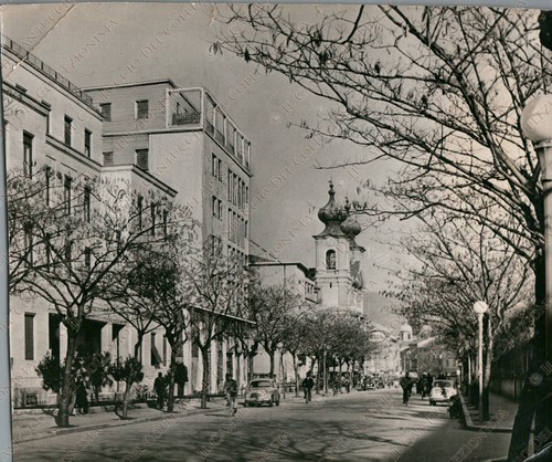 1955 GORIZIA Via Roma fotomontaggio Sede Automobile Club INAIL Palazzo Esso Foto - Picture 1 of 2
