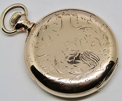 ILLINOIS hunting pocket watch, 16 size, 15 jewels, Getty, 3F bridge, GF Case