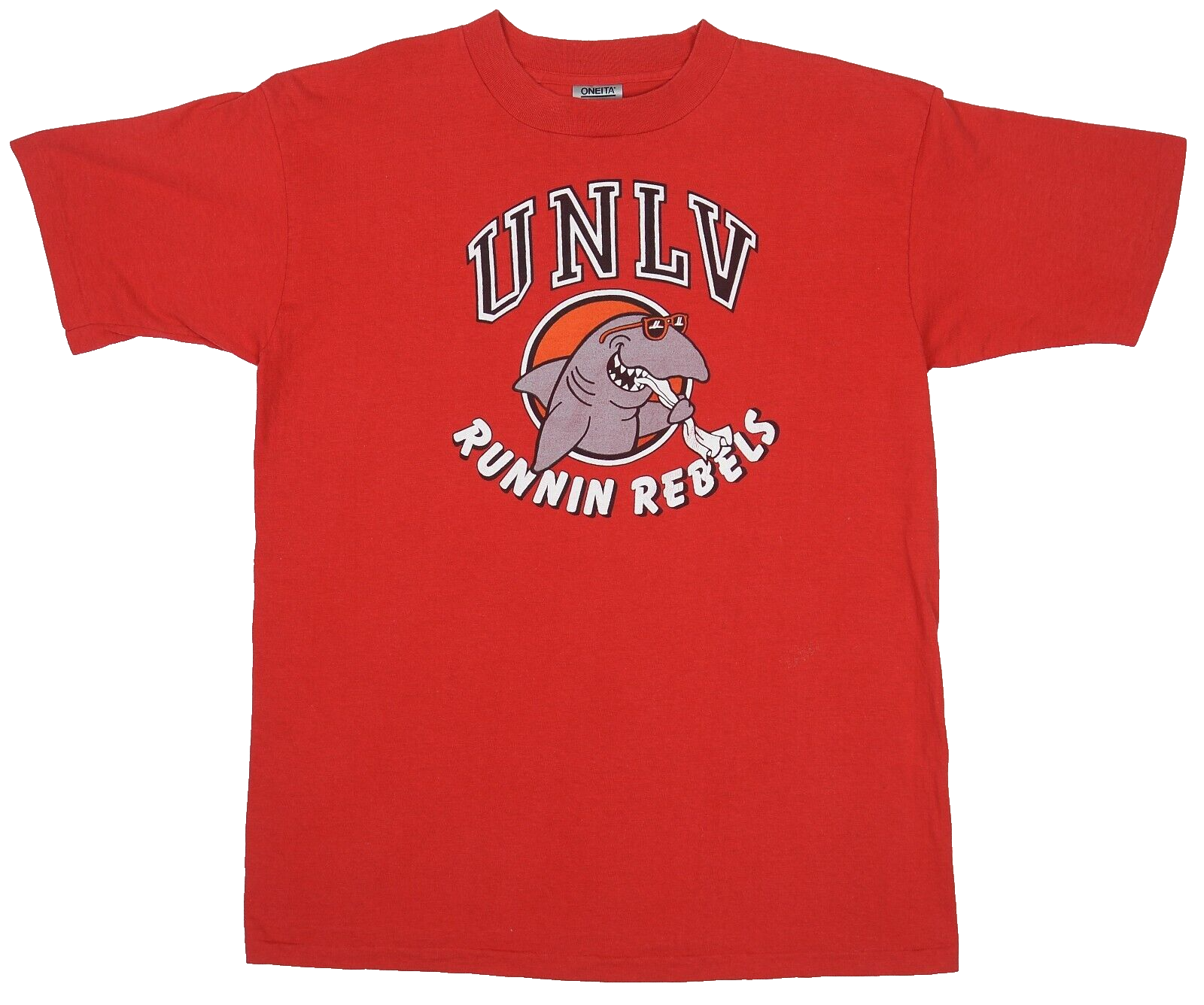 UNLV Mens Vintage 80s Shark/Towel T Shirt TAG Size XL Red