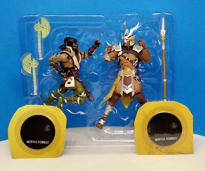 Mcfarlane Mortal Kombat 11 Sub Zero vs. Shao Khan Exclusive 2 Pack  ( NO BOX ) 