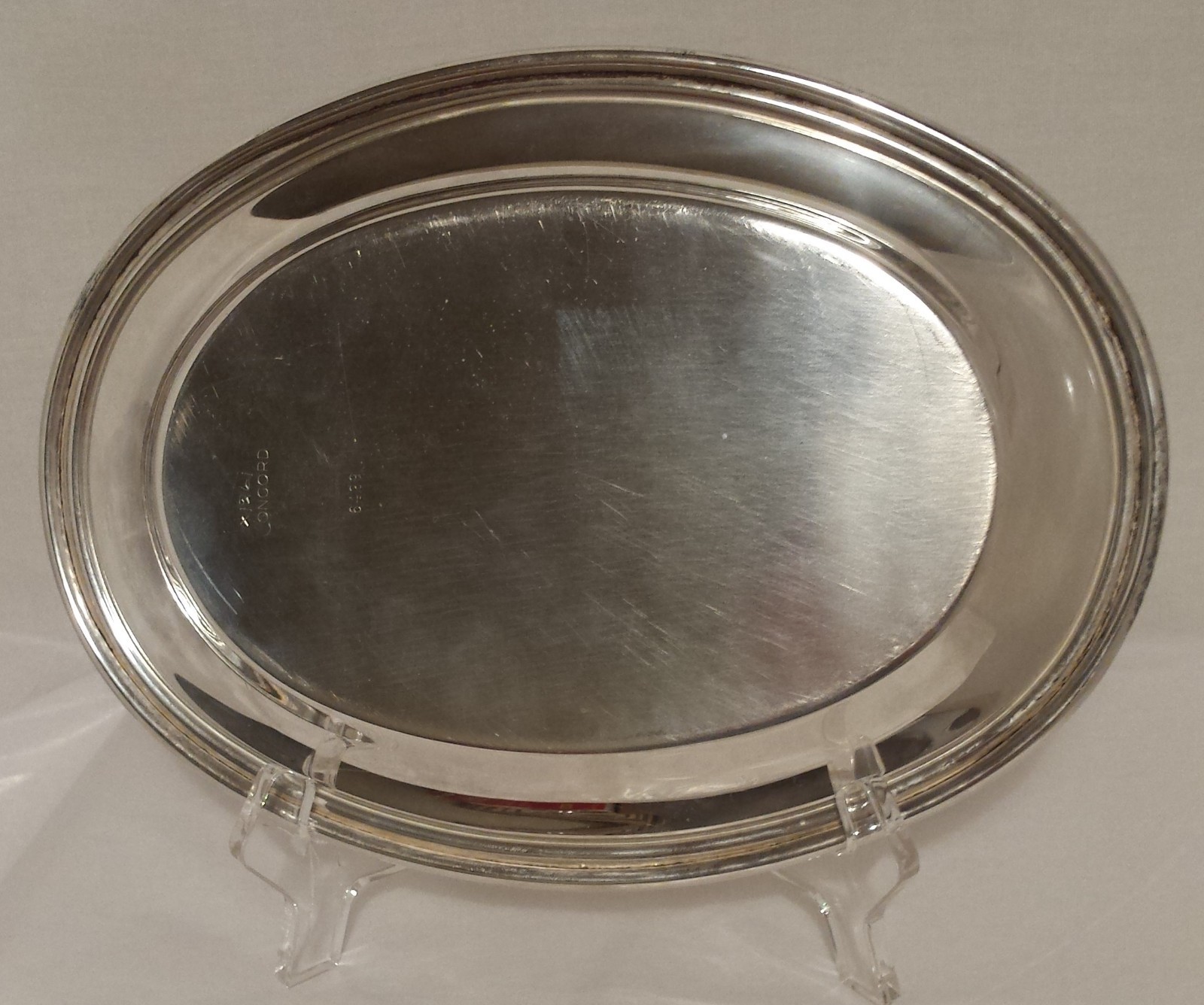 SILVER PLATE OVAL SERVING TRAY .CONCORD  #6429 INTERNATIONAL SILVER
