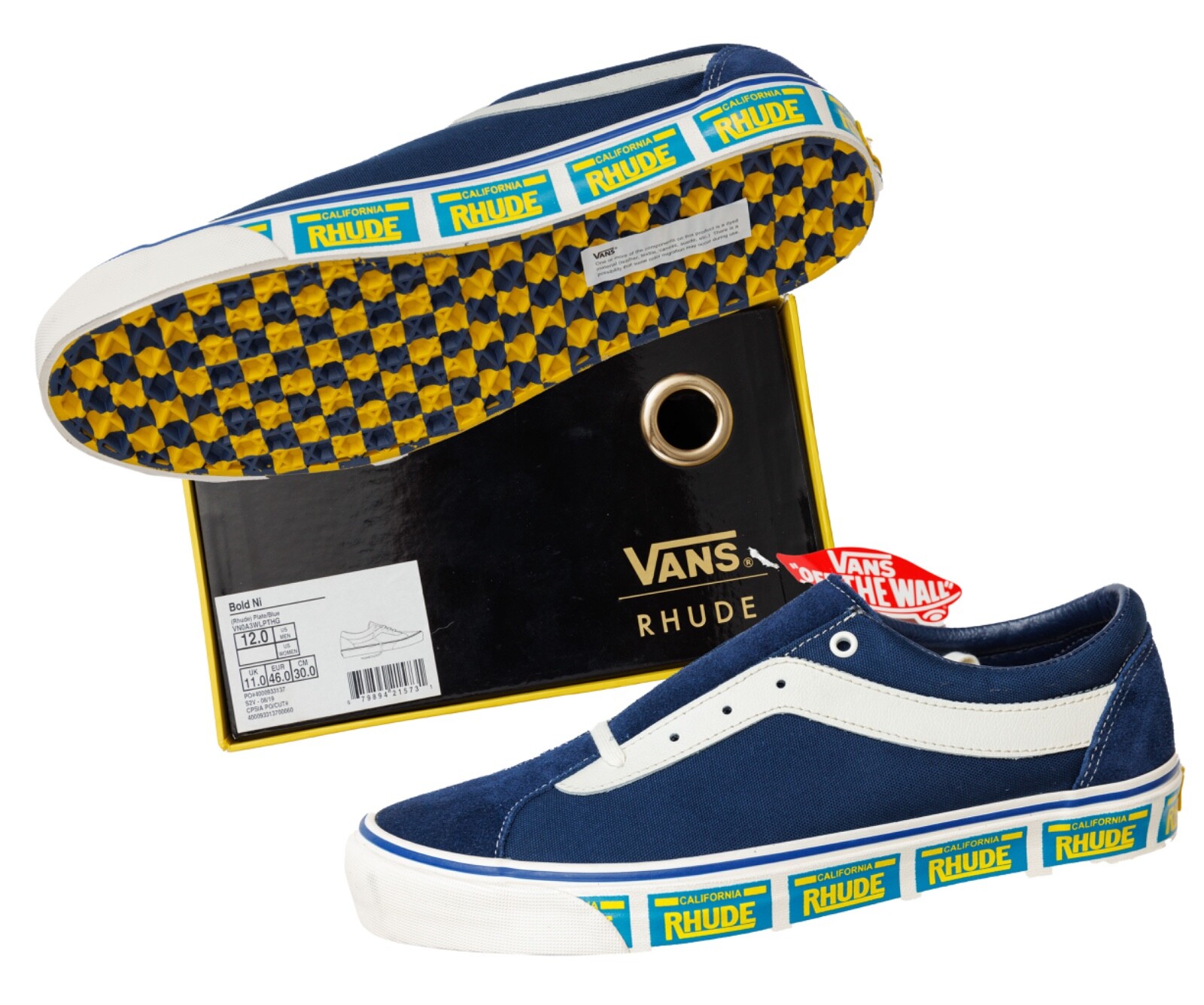 【VANS RHUDE】RHUDE UA BOLD NI / PLATE BLU Vans Bold NI x RHUDE California License Plate Navy Blue