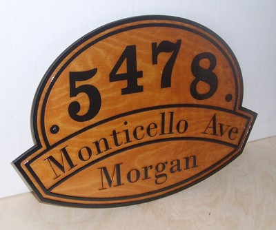 Personalized  WOOD SIGN STREET HOUSE NUMBER Family name.ENGRAVED.GIFT.