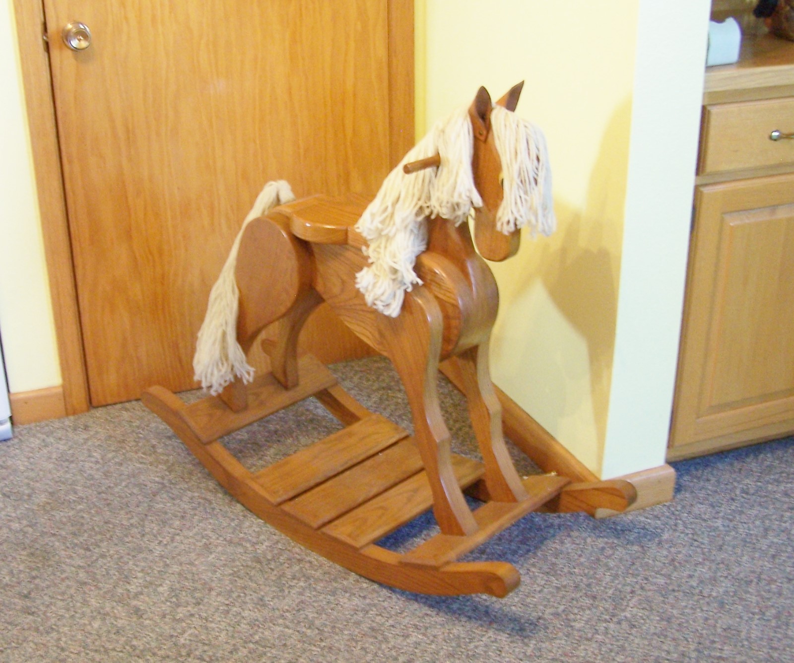 Large AMISH Wooden Rocking Horse