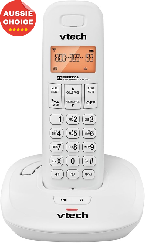 19350 DECT Cordless Phone Answering Machine Caller ID 2 Handsets Black