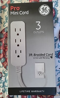 Pro Mini Cord 3 Outlet 1Ft. Braided Cord