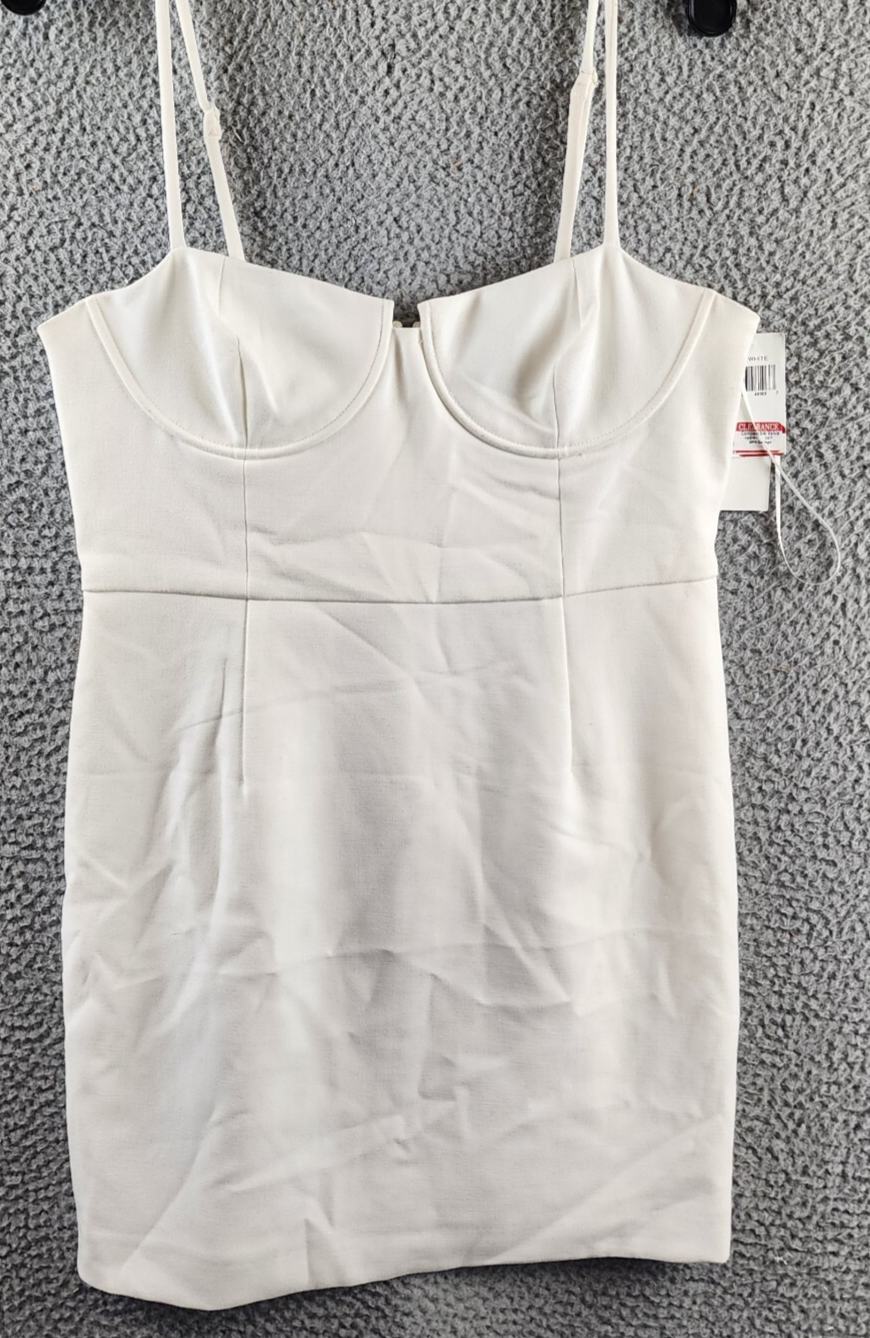 FRENCH CONNECTION Whisper Corset Dress Women's 10 Sumer White Back Zip Closure - Picture 2 of 13