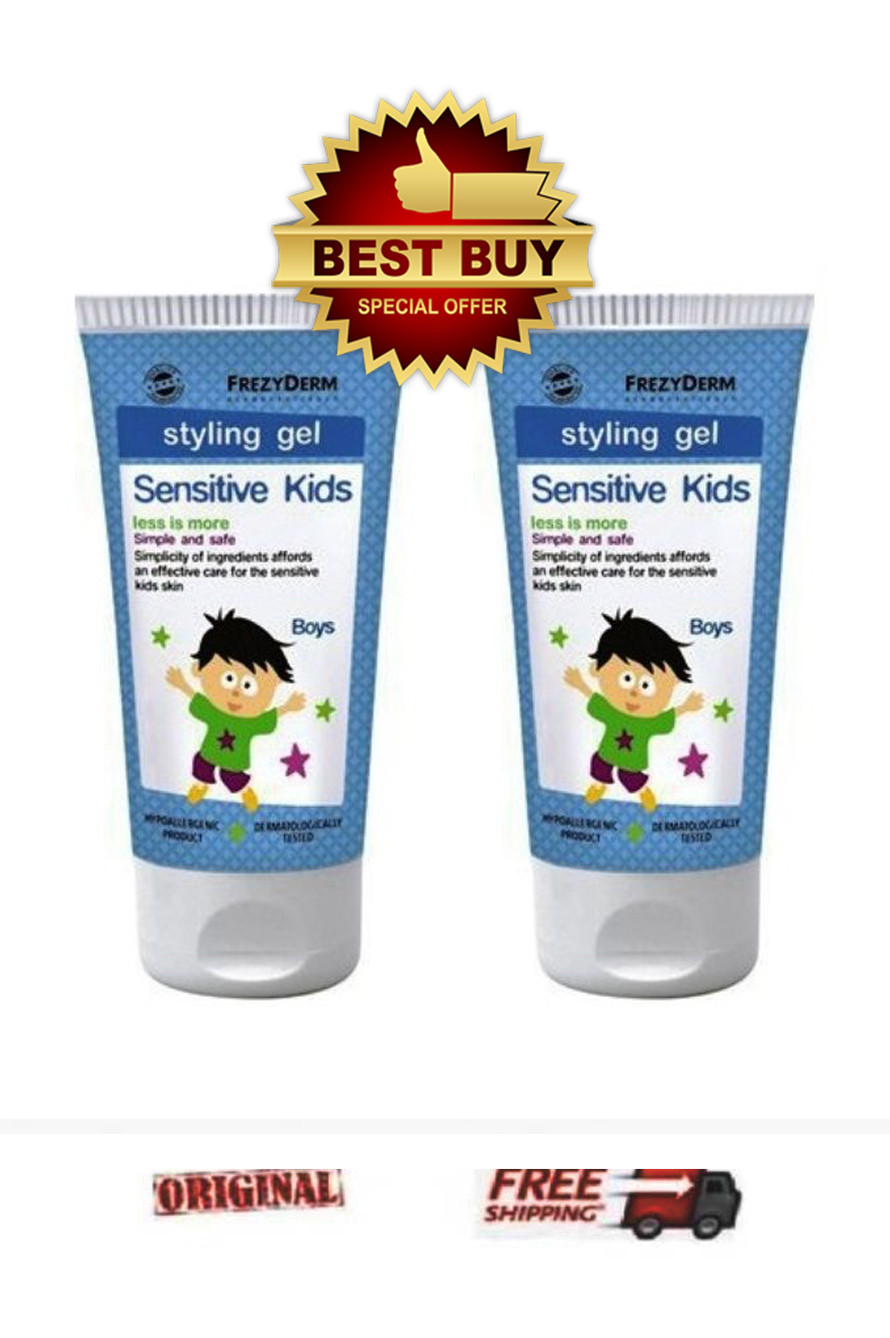 2x Frezyderm Sensitive Kids Soft Strong Hair Styling Gel For Boys