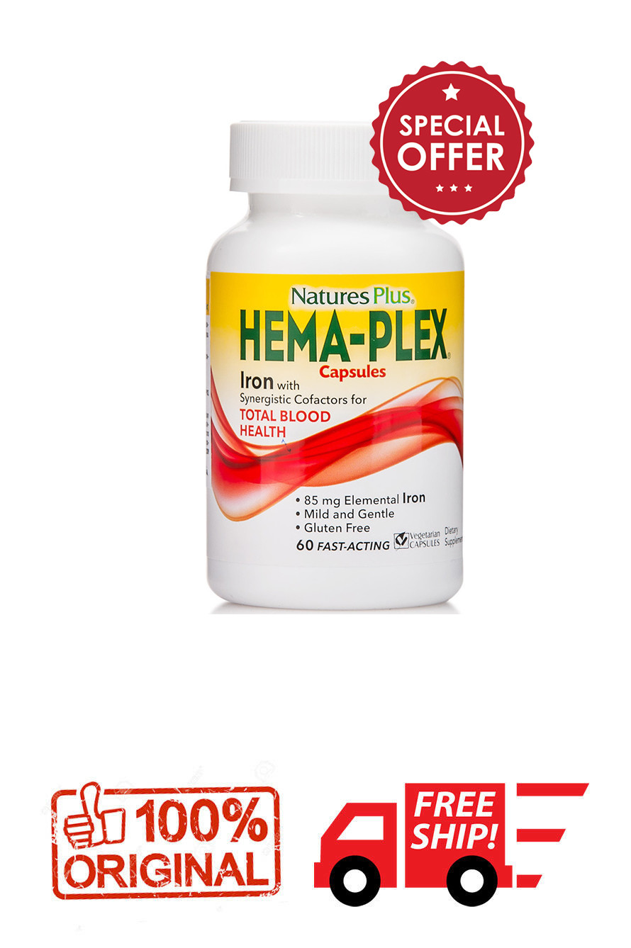 Nature's Plus Hema Plex 60CAPS TOTAL BLOOD HEALTH WITH IRON ...