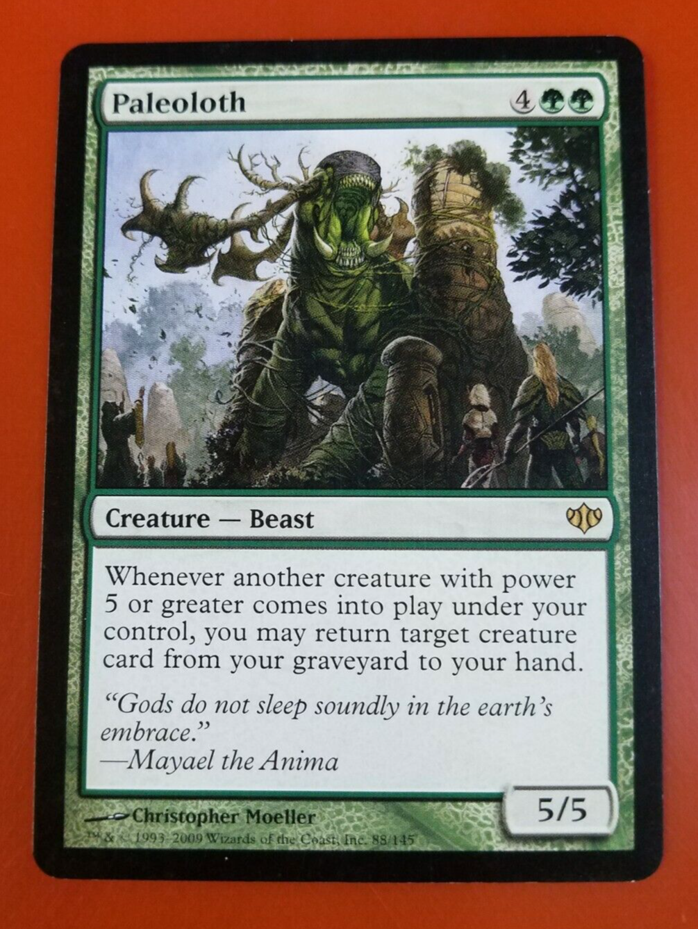 Paleoloth 1x FOIL CON MTG Conflux Rare MINT green Paleoloth 1x FOIL CON MTG Conflux Rare MINT green