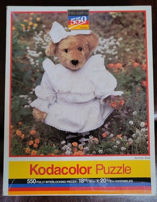Kodacolor 550 Piece Jigsaw Puzzle Summer Stroll 1992 SEALED Teddy Bear Kodak