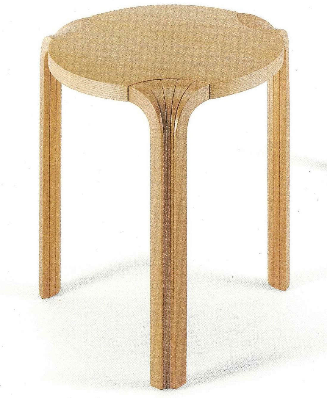Alvar Aalto X600 Fan Leg Stool Artek rare discontinued