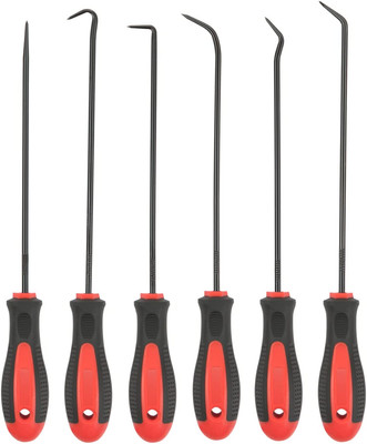 Extra Long Precision Hook and Pick Set, 6-Piece Set, Chrome Vanadium Steel Shaft