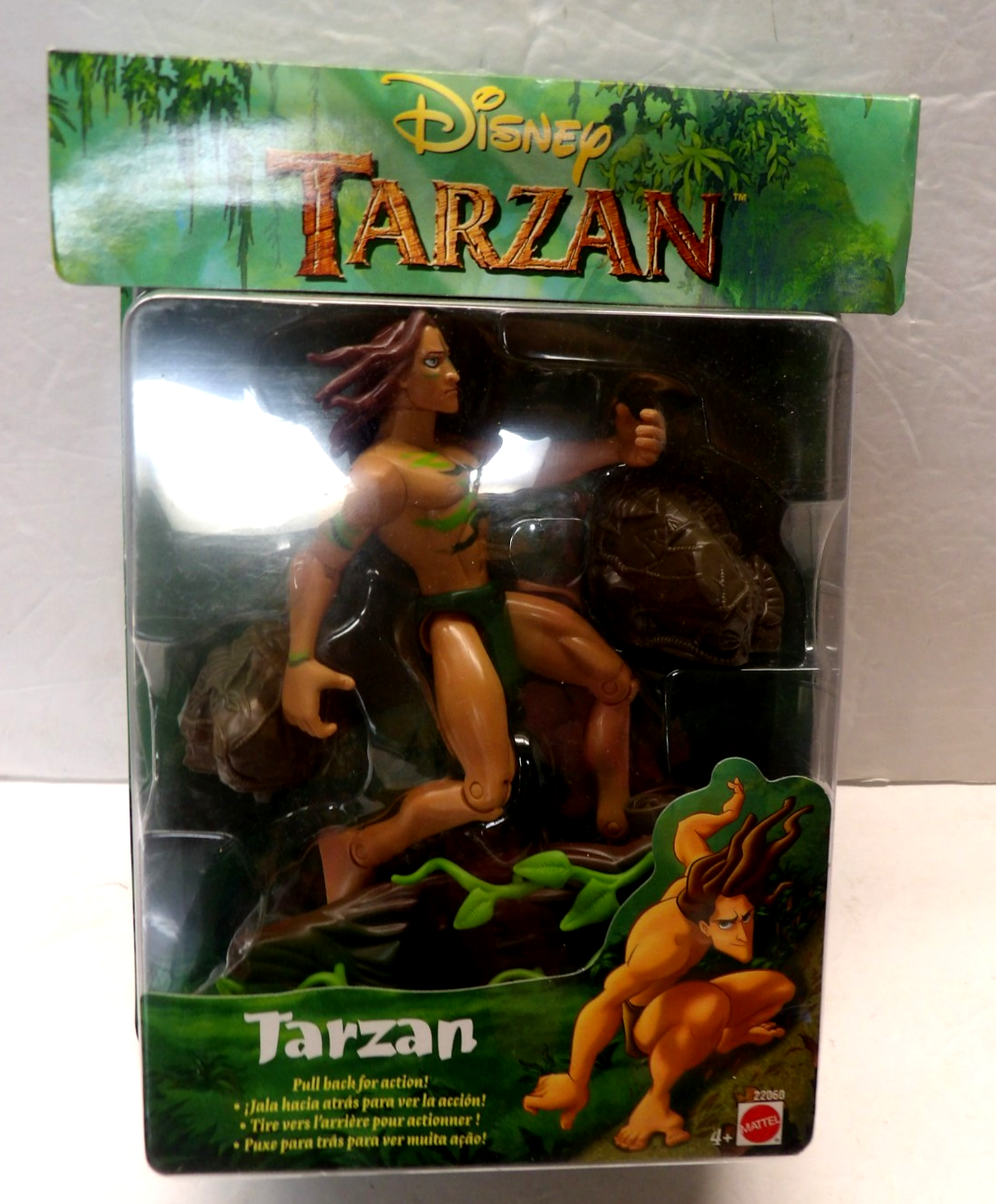 1999 DISNEY TARZAN JUNGLE SURFIN TARZAN ACTION FIGURE MATTEL