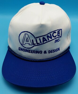 ALLIANCE INC ENGINEERING & DESIGN hat vintage white adjustable snapback cap
