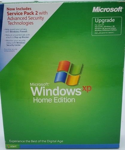 Microsoft Windows XP Home Edition w/ SP2 & Official License