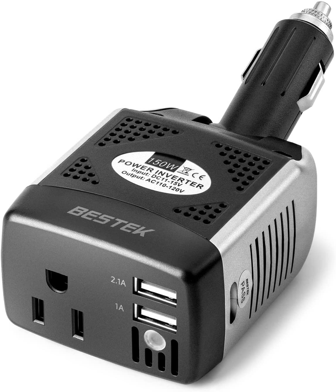 BESTEK 150W Power Inverter 12V to 110V Voltage Converter Car Charger Power Adapt
