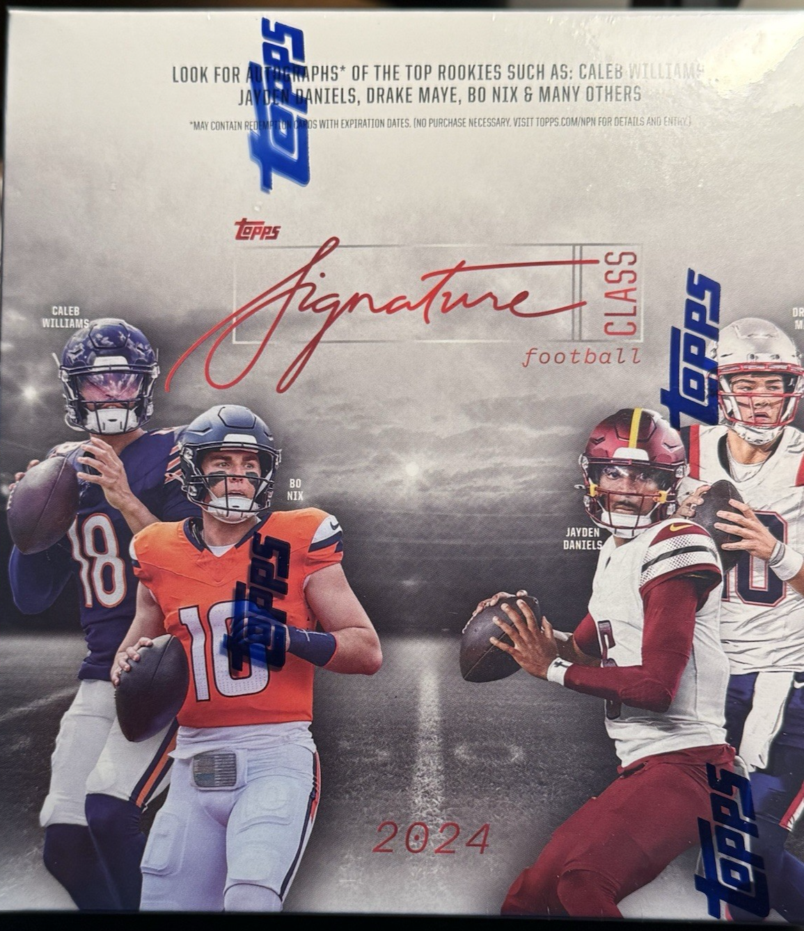 2024 Topps Signature Class Football Factory Sealed 10 Pack Mega Box