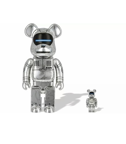 NEW Baby Milo BAPE x Hajime Sorayama Bearbrick 400% 100 NEW Baby Milo BAPE x Hajime Sorayama Bearbrick 400% 100