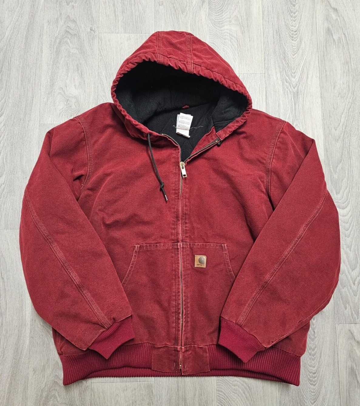 Vintage Carhartt J130 CRI Crimson Red Active Jacket Sz XXL