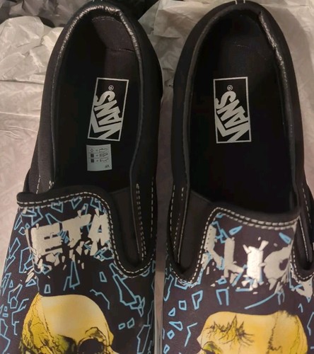 Pre-owned Vans Slip-on Metallica Black Album 30th Anniversary Men's Shoes 12 In Box