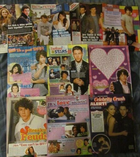 Nick Jonas, The Jonas Brothers, Lot of TEN Full Page Clippings