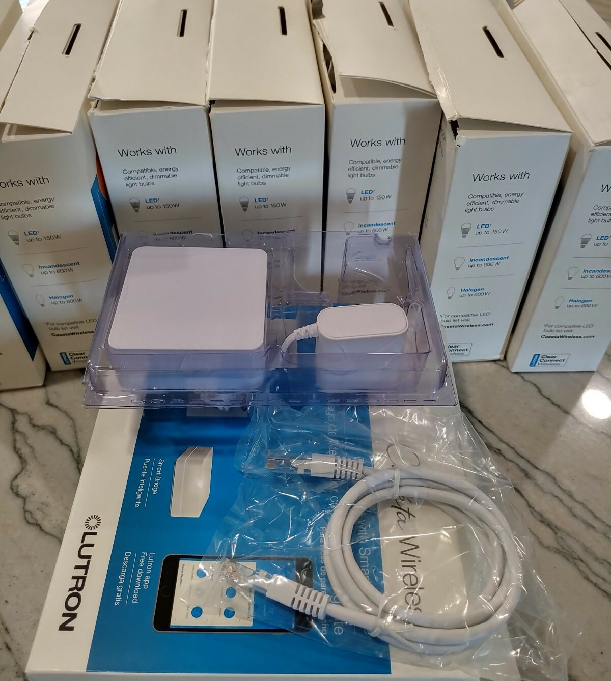 Lutron Caseta Smart Bridge Hub L Bdg2 Wh Homekit Alexa Google New Ebay