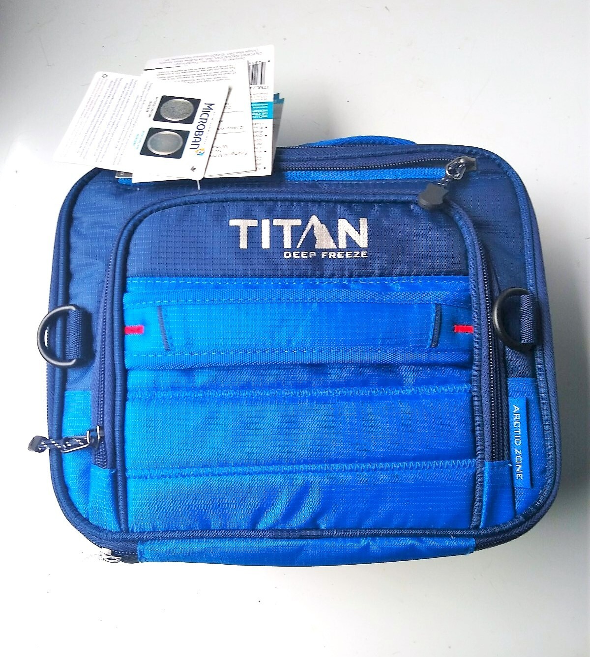 Titan Deep Freeze Blue Expandable Lunch Box with 2 Leak Proof Containers NWT