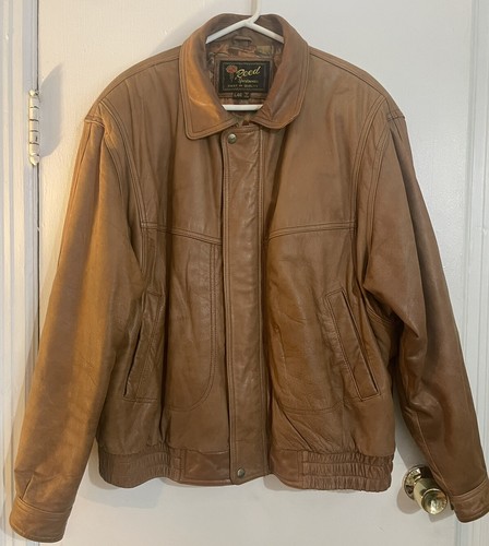 Reed Sportswear R42 ブラウン茶色レザージャケット 1950s Vintage REED SPORTSWEAR MEN Leather Jacket XL Brown