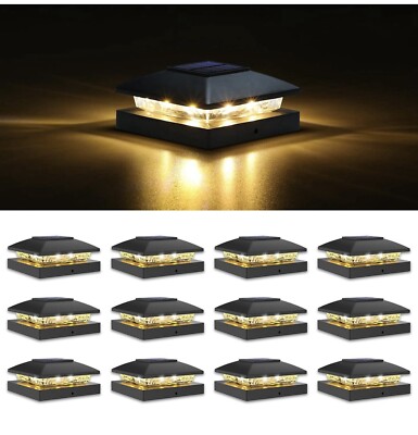 VOLISUN 4x4 Solar Post Cap Light 12pack