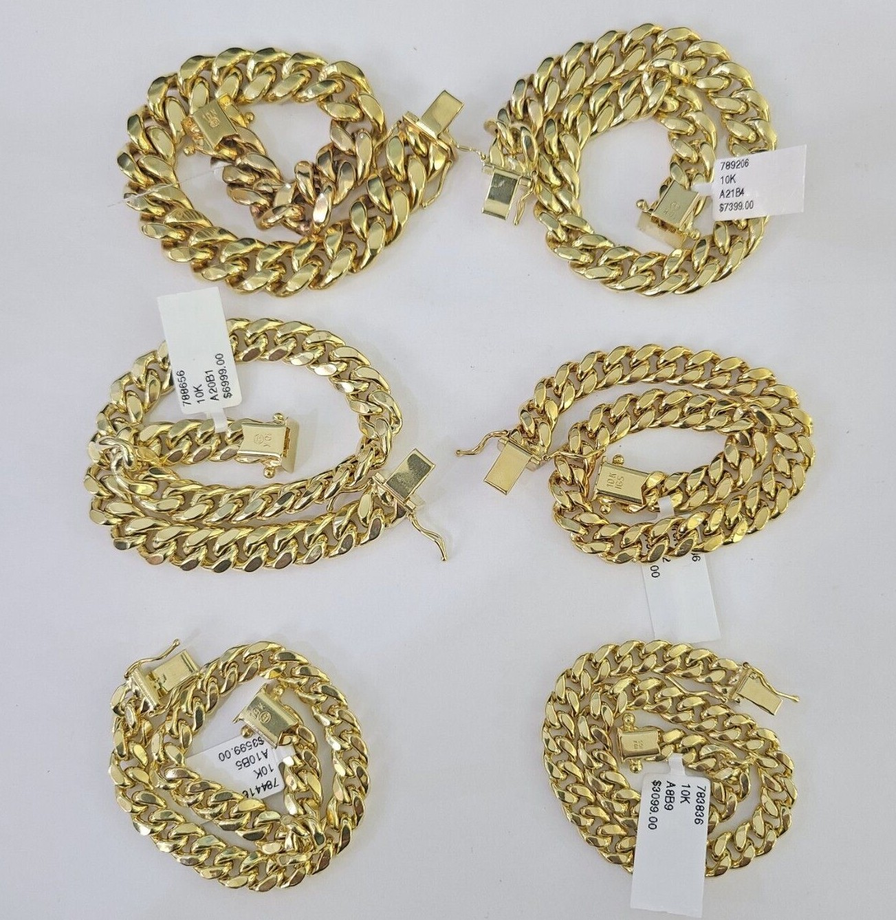 Real 10k Gold Miami Cuban link Bracelet 6mm-11mm 7.5"-9" 10kt Yellow Gold