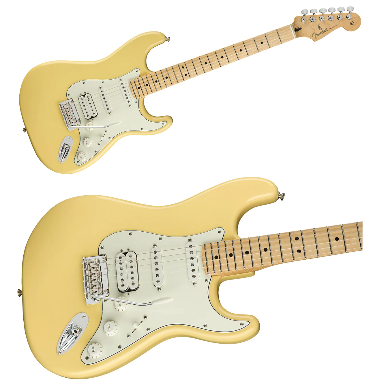 Fender player strat バタークリーム　セミハードケース付き Bibian 比比昂 - Fender Player Stratocaster BCR/Maple