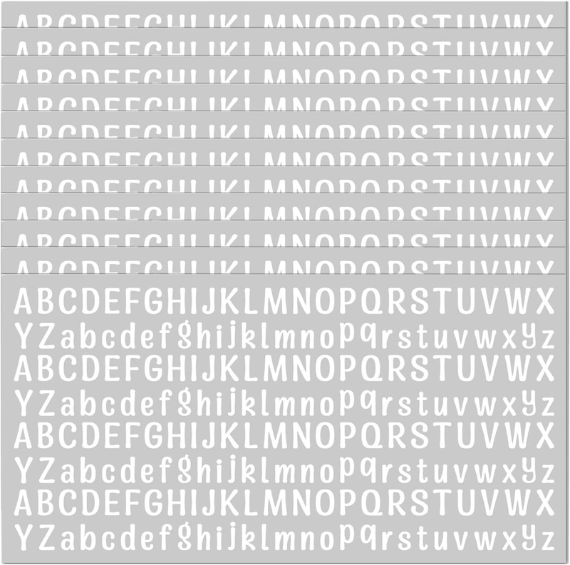 10 Sheet Small Letter Stickers, 1/2 Inch Self Adhesive Alphabet Stickers, Cute V
