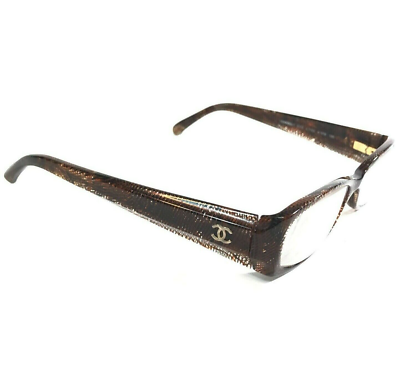 Chanel Eyeglasses Frames Brown Rectangular Womens 33081 832 51-16-135 18923