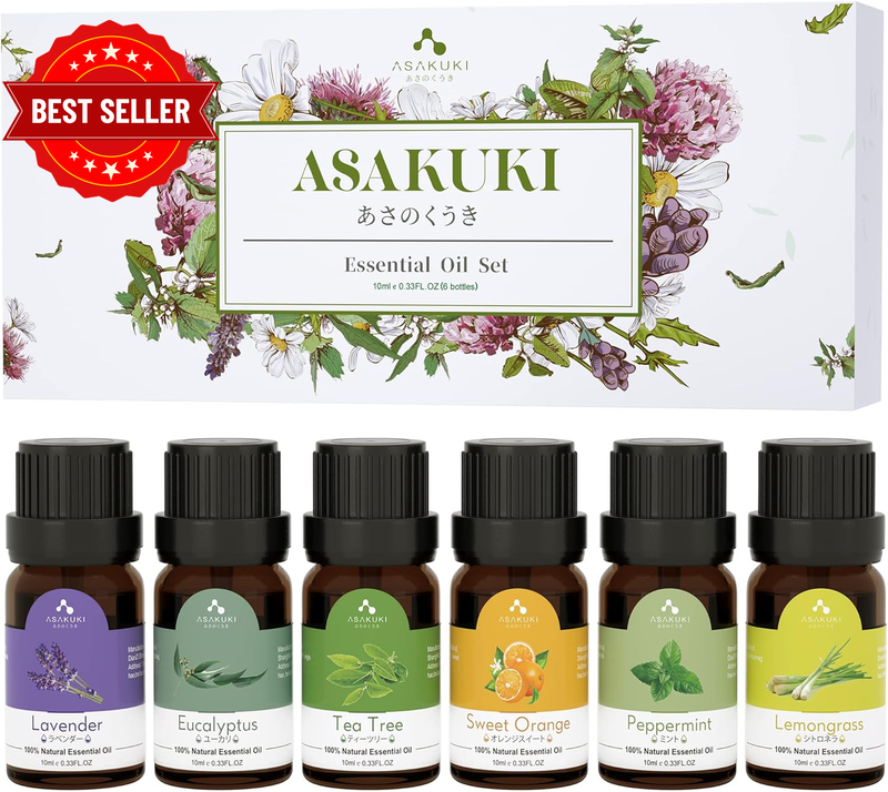 Essential Oils Set, Starter Kit Oils for Diffusers for Home, Aromatherapy Gift S
