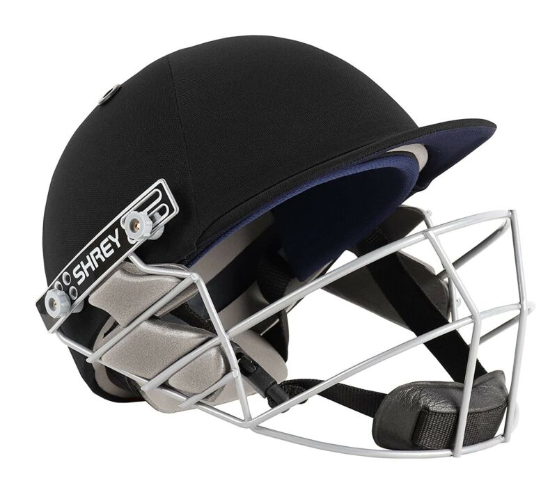 SHREY STAR STEEL Helmet | Mild Steel Visor | Black | Size: Small (55-58cms)