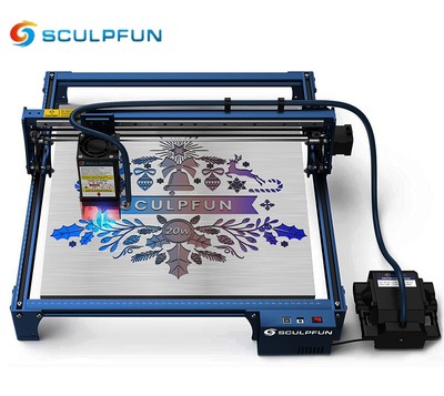 SCULPFUN S30 PRO MAX 20W Laser Engraver w/ Air Assist Kit Replaceable Lens F9L0