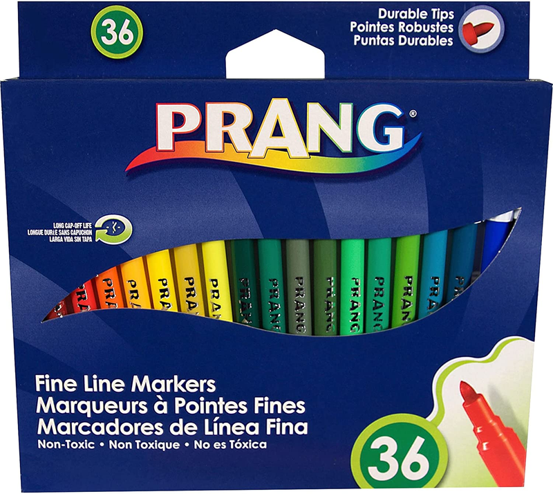 Prang Classic Art Markers, Fine Tip, Assorted Colors, 36 Cou